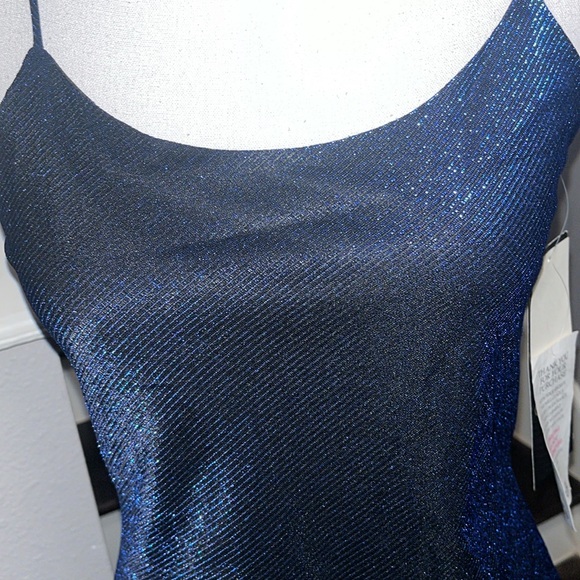 Blondie and Me Evening Royal Blue ￼ 
iridescent Gown. Spaghetti straps 11-12 - Picture 2 of 16
